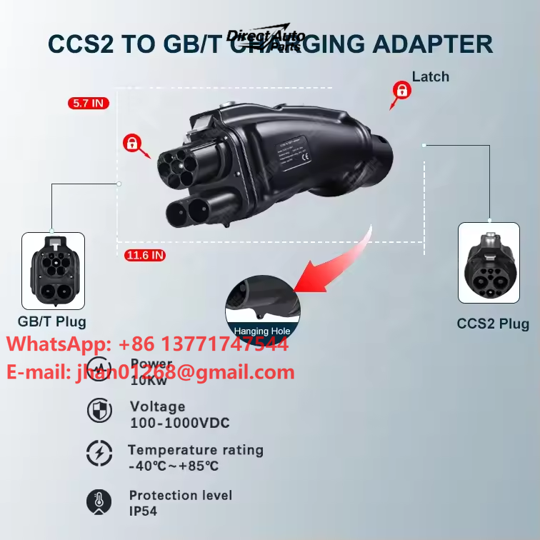 EV DC Charger 200A 250A 1000V  - Gb/T To Ccs2 200A Fast Charging Adapter recension och pris